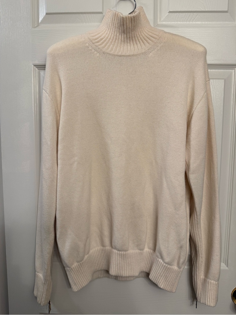 Louis Vuitton Cashmere Sweater with Gold Zipper Accents